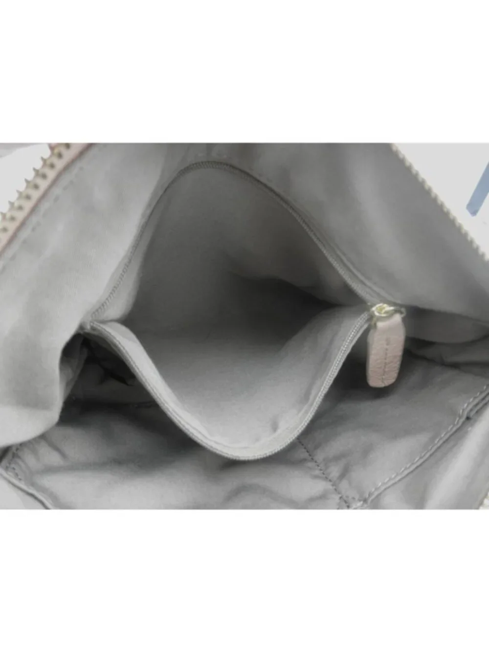 Margot Peach Blush Leather Double Top Zip Crossbody Shoulder Bag Genuine Leather - Picture 11 of 16
